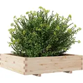 vidaXL Plantenbak 100x100x26,5 cm massief grenenhout
