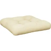 vidaXL Palletkussen 58x58x10 cm stof crèmekleurig