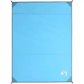 vidaXL Picknickkleed met haringen 205x155 cm blauw