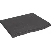 vidaXL Wastafelblad 60x50x(2-4) cm behandeld massief hout donkerbruin