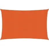 vidaXL Zonnezeil 160 g/m² rechthoekig 4x5 m HDPE oranje