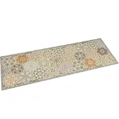 vidaXL Keukenmat wasbaar zeshoekpastelprint 45x150 cm fluweel