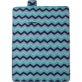 vidaXL Picknickkleed opvouwbaar golven 200x150 cm fluweel blauw