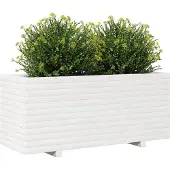 vidaXL Plantenbak 110x40x49,5 cm massief grenenhout wit