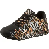 SKECHERS Sneakers laag 'Uno-Metallic Love' zwart