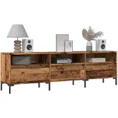 vidaXL Tv-meubel 150x30x44,5 cm bewerkt hout oud houtkleurig