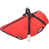 vidaXL Hondenjas met harnas waterdicht reflecterend rood L68
