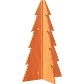 vidaXL Kerstdecoratie kerstboom 69,5 cm massief grenenhout wasbruin