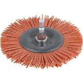 Wolfcraft Nylon-draadborstel | Rood | 6-kant schacht | Ø100mm | 1 stuk - 1502000