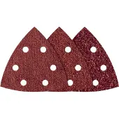 Wolfcraft 1857000 Deltaschuurpapierset Met klittenband, Geperforeerd Korrelgrootte (num) 60, 120, 240 Hoekmaat 95 mm 20 stuk(s)
