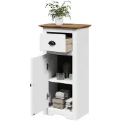 vidaXL Badkamerkast BODO 44x30x90 cm wit en bruin