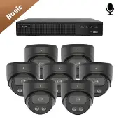 Dutch Security Systems 7x Beveiligingscamera set - Draadloos - Sony Dome Basic 2K - Zwart -