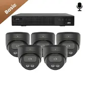 Dutch Security Systems 5x Beveiligingscamera set - Draadloos - Sony Dome Basic 2K - Zwart -