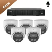 Dutch Security Systems 5x Beveiligingscamera set - Draadloos - Sony Dome Basic 2K - Wit
