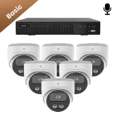 Dutch Security Systems 6x Beveiligingscamera set - Draadloos - Sony Dome Basic 2K - Wit -