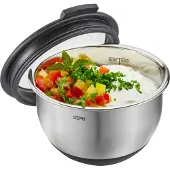 GEFU MUOVO Mengkom met Deksel – 600 ml – RVS – Antislip – Ø 12 cm