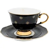 Hilke Collection Anima Gemella Nero kop met schotel 22 cl