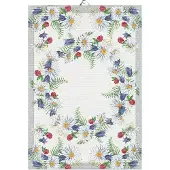 Ekelund Linneväveri Blomkrans keukenhanddoek 35x50 cm Multi