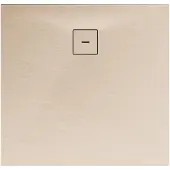 Schulte douchebak 120x120x4 cm Mineraalmarmer steen-optiek, composiet Zandkleur, inclusief afvoergarnituur, EP216012-172