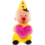 Merkloos Knuffel - Pluche knuffel met hart - 25cm