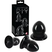 You2Toys - Stretching Plug Kit - anaalplugset - 3 stuks (zwart)