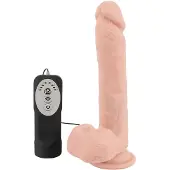 Medical Silicone Medical Thrusting - vibrator met zuignap, stotende en roterende functie (huidskleur)