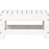 vidaXL - Tuinvoetenbank - 62x30x32 - cm - massief - grenenhout - wit