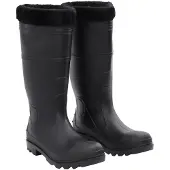 vidaXL Regenlaarzen met verwijderbare sokken maat 43 PVC zwart