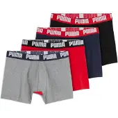 Puma Boxershorts navy / grijs gemêleerd / rood / zwart