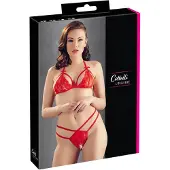 Cottelli - open bh set - kanten - rood - XL