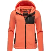 MARIKOO Fleece jas 'Mount Iwaki' oranje / zwart