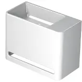 Ink fontein hangar polystone zonder kraangat rechts glans wit 40x22x30 cm