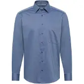 Eterna Comfort Fit business overhemd patroon donkerblauw