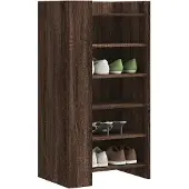 vidaXL Schoenenkast 52x37,5x100 cm bewerkt hout bruin eikenkleurig