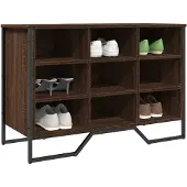 vidaXL Schoenenkast 90x38x61,5 cm bewerkt hout bruin eikenkleurig