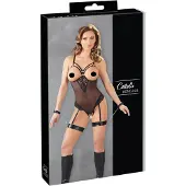 Cotelli Collection Transparante Bondage Body met Open Cups