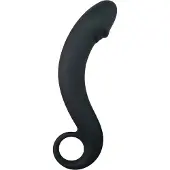 Easytoys Anal Collection - Siliconen Prostaat Dildo met Handvat - Dildo's - Sex Toys voor Vrouwen en Mannen - Zwart