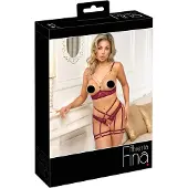 Abierta Fina - open bh set - met ketting - rood
