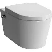 Vitra Toiletpot Hangend Vitra Diepspoel Rimless Wandcloset Keramiek Wit met Bidet