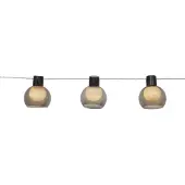 Star Trading solar lichtketting Smoky, 10 bollen, rookglas, LED, schemersensor, warm wit, voor buiten, 2,7 meter