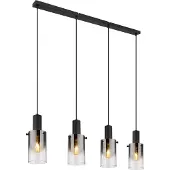 Globo 4 Lichts Hanglamp Florentina Zwart Design