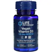 Elinajan pidentäminen,Life Extension - Veganistische Vitamine D3, 125 mcg - 60 Capsules