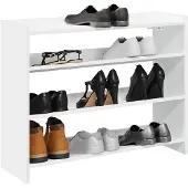 vidaXL Schoenenrek 80x25x62 cm bewerkt hout wit