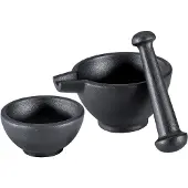 Zassenhaus vijzel-set 3-delig gietijzer