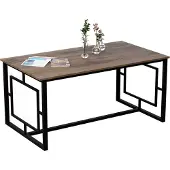 Skye Decor Elegante Walnoot Zwarte Eettafel | Multifunctioneel | 100% Melamine Gecoat | 18mm Dikte
