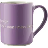 Design House Stockholm Astrid Lindgren mok - I am handsome paars-Zweeds