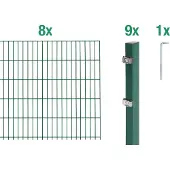Alberts Dubbelstaafmat hekwerk Basisset Hoogte: 80 - 160 cm, totale lengte: 4 - 30 m, voor plaatsing in beton (set)