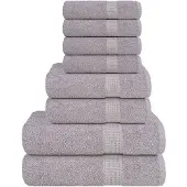 vidaXL 8-delige Handdoekenset FROGN 360 g/m² grijs