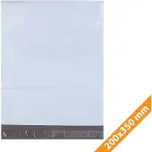 Rosfix Verzendzak 200 X 350 mm - LDPE Zelfklevend 50µm - 100 Stuks - Wit Buiten Zwart Binnen