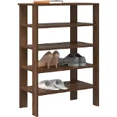 vidaXL Schoenenrek 61x32x87,5 cm bewerkt hout bruin eikenkleurig